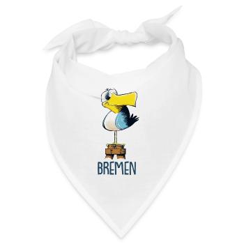 lustige Moewe aus Bremen - Bandana - Weiß - Vorne