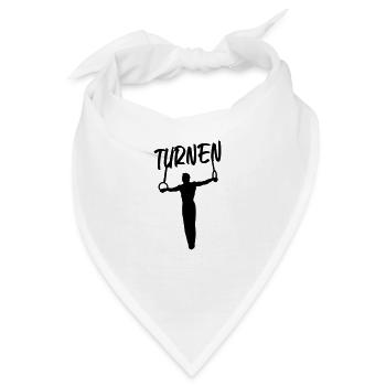 Turnen, Turner an Ringen - Bandana - Weiß - Vorne