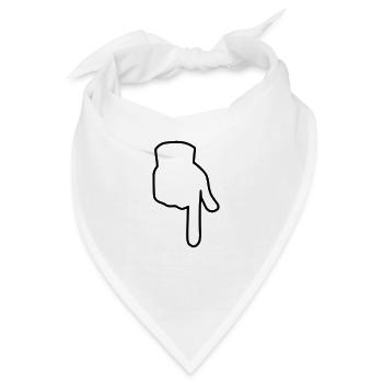 Emoji zeigen unten Skizze schwarz - Bandana - Weiß - Vorne