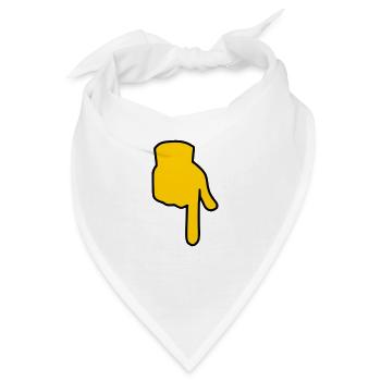 Emoji zeigen unten Skizze Farbe - Bandana - Weiß - Vorne