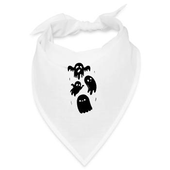 lustiger Geist - Spuk Geisterstunde Grusel - Bandana - Weiß - Vorne