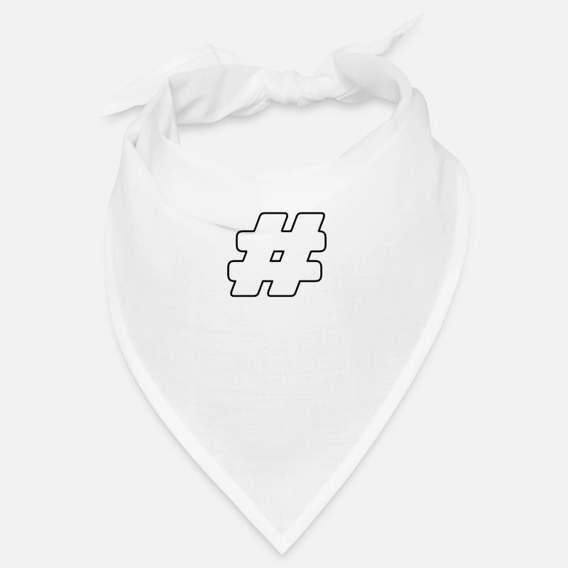Hashtag - Bandana - blanc