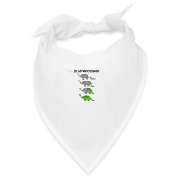 de wie entstanden dinosaurier 1 schwarz - Bandana - Weiß - Vorne