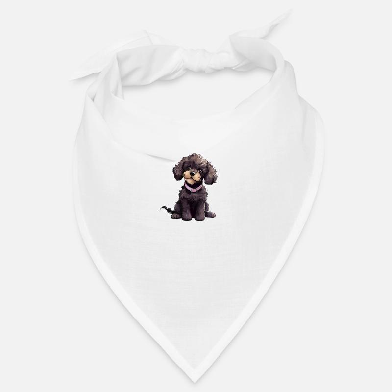 Caniche mignon, Illustration de chiens - Caniche Bandana
