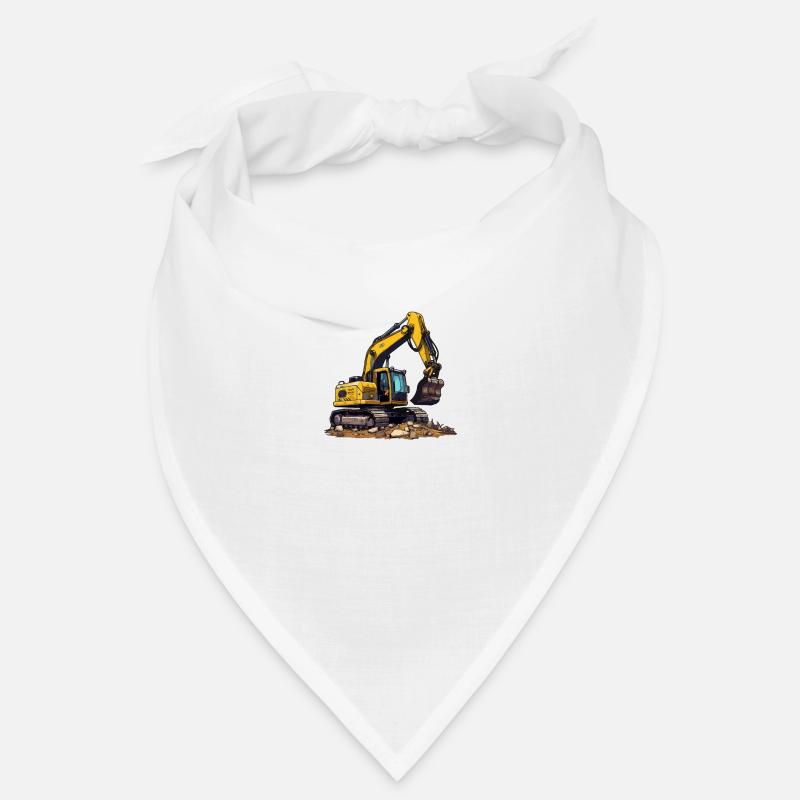 Realistic Comic Excavator Bandana