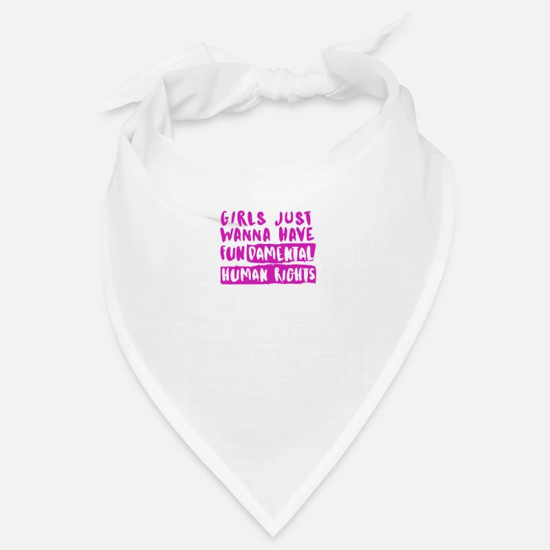FunDamental Rights pink - Bandana - Weiß