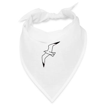 Möwen - Bandana - Weiß - Vorne