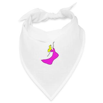 Prinzessin / Tänzerin - anpassbaren Motivfarben - Bandana - Weiß - Vorne