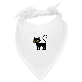 Katze Kater Haustier - Bandana - Weiß - Vorne