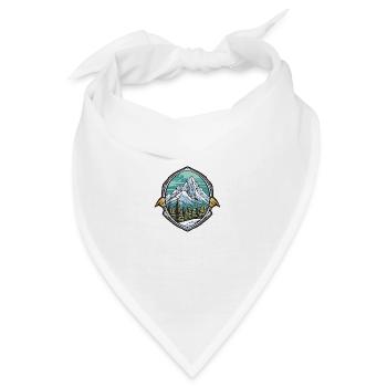 Alpen Ski Eisberge Berge - Bandana - Weiß - Vorne