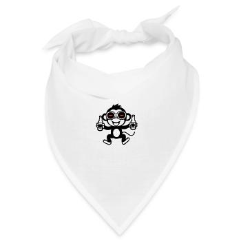 Party Affe - Bandana - Weiß - Vorne