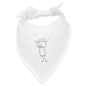 Männchen - Bandana - Weiß - Vorne