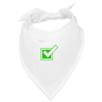 Häkchen Ankreuzen Symbol - Bandana - Weiß - Vorne