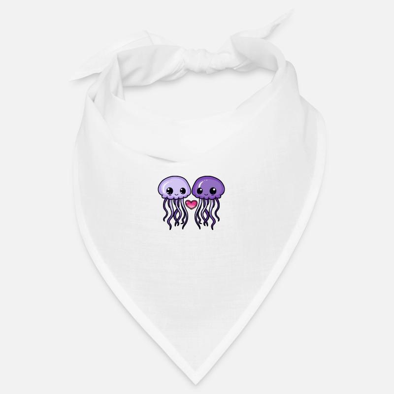 Méduses Couple Saint-Valentin Bandana