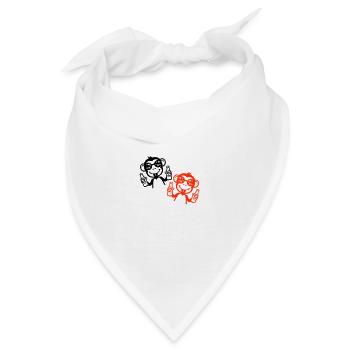 Affe Bier Party Besoffen - Bandana - Weiß - Vorne