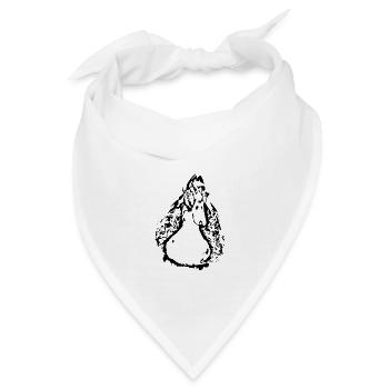 Ente, Entchen,Wildente,Erpel, schwarz - Bandana - Weiß - Vorne