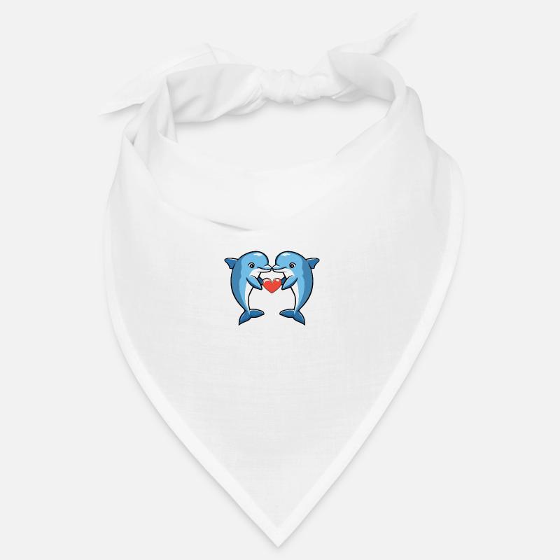 Delfin Paar Valentinstag Bandana