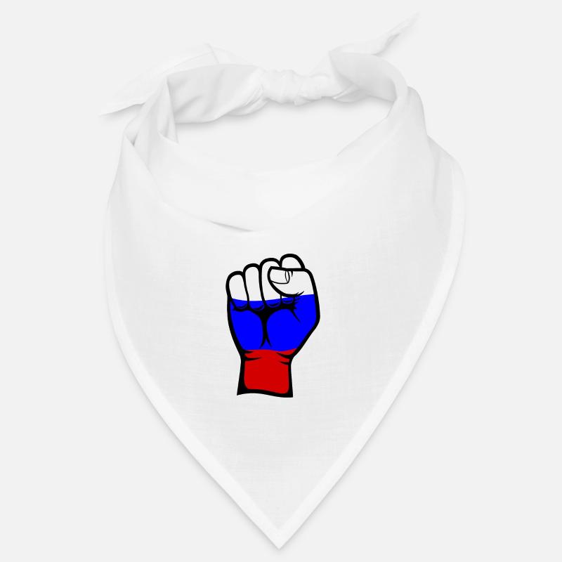 Drapeau de la Russie Symbole de la main du poing Bandana