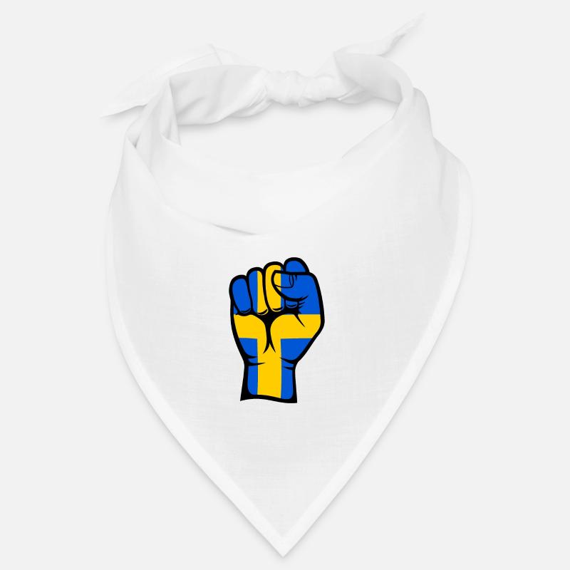 Drapeau de la Suède Symbole de la main du poing Bandana