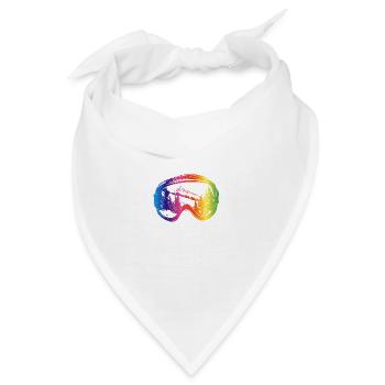 Skibrille Piste Berge Bunt - Bandana - Weiß - Vorne
