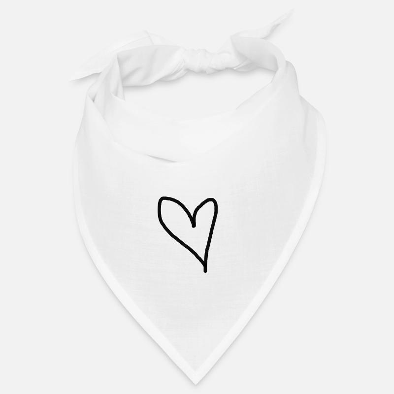 Herz schwarz Geschenkidee Liebe verliebt Bandana