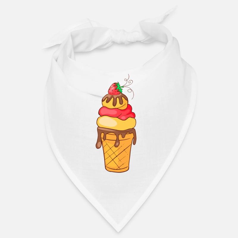 Is is is iskage is sundae - Bandana - hvid