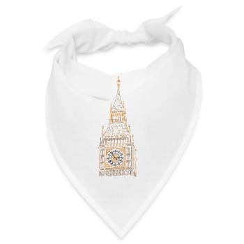 Big Ben Glockenturm in London - Bandana - Weiß - Vorne
