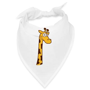 Lustige langer Hals Giraffe Afrika Cool Tier Comic - Bandana - Weiß - Vorne