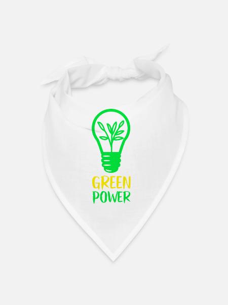 Green Power - énergies renouvelables - Bandana - blanc