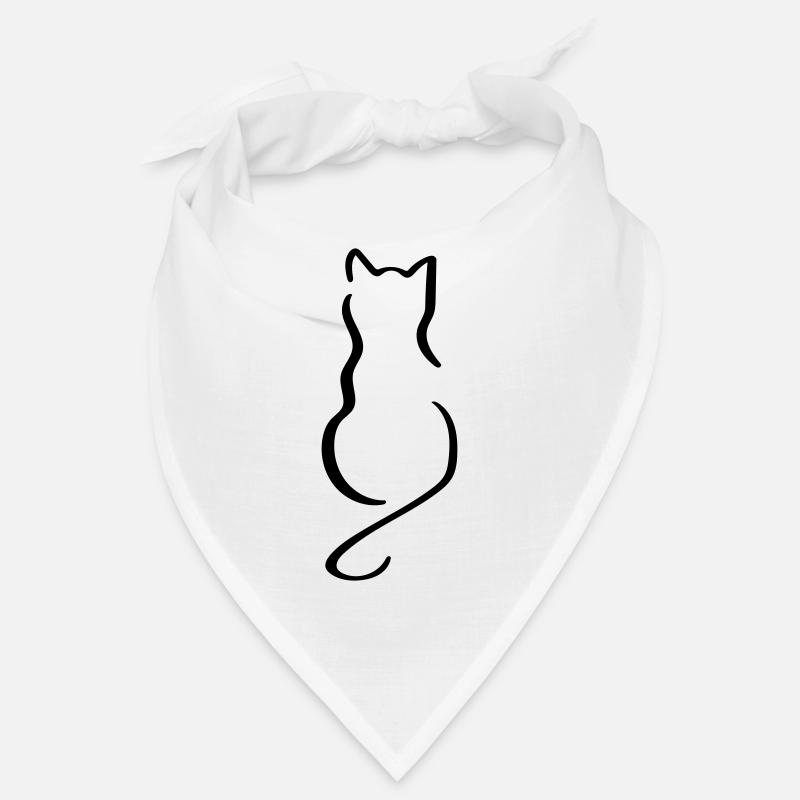 Cat Line Art - Minimaliste Bandana