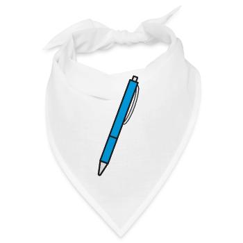 Kugelschreiber Stift Schreiben - Bandana - Weiß - Vorne