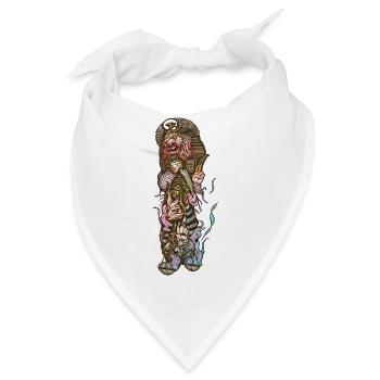 Anubis, der Gott des alten Ägypten - Bandana - Weiß - Vorne