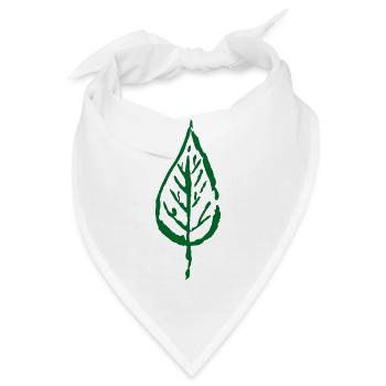 Blatt - Bandana - Weiß - Vorne