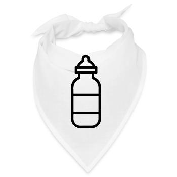 Flasche - Bandana - Weiß - Vorne