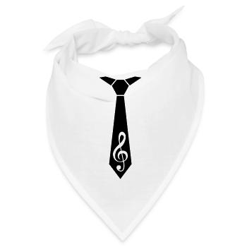 Musik Notenschlüssel Note Krawatte Anlass Stil - Bandana - Weiß - Vorne