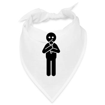 Sänger mit Mikrofon Entertainer - Bandana - Weiß - Vorne