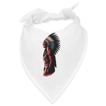 Native Kopfschmuck Kunst Illustration - Bandana - Weiß - Vorne