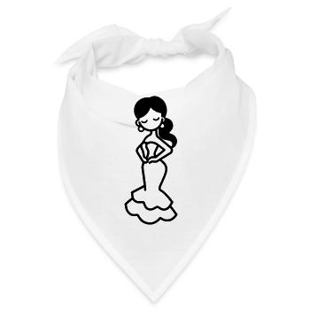 Flamenco - Bandana - Weiß - Vorne