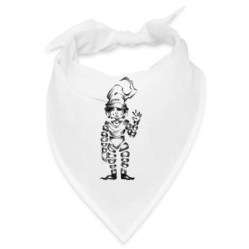 Kleines schwarzes Unsichtbares - Bandana - Weiß - Vorne
