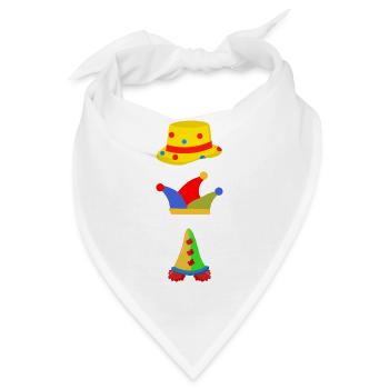 Bunter Narr im Fragment - Bandana - Weiß - Vorne