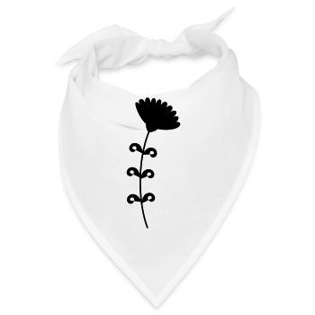 Blume - Bandana - Weiß - Vorne