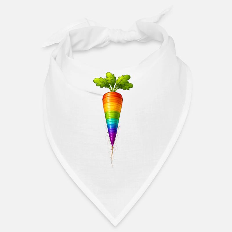 Rainbow Carrot Colorful Vegetable Design Bandana