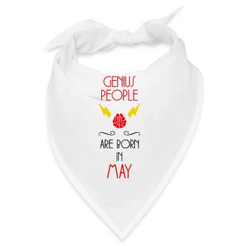 Dschinns werden im Mai geboren – Geburtsgeschenk - Bandana - Weiß - Vorne