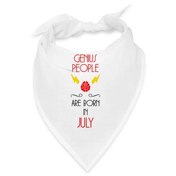 Genie Born July Baby Geschenk - Bandana - Weiß - Vorne