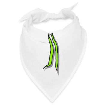 Stangenbohnen mit Schatten - Bandana - Weiß - Vorne