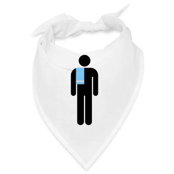 Per Anhalter Schild - Bandana - Weiß - Vorne