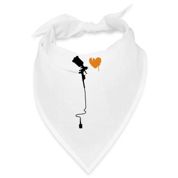 airbrushherz_2f - Bandana - Weiß - Vorne