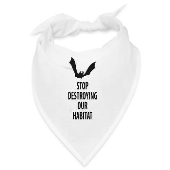 Fledermaus Fledermäuse - Bandana - Weiß - Vorne