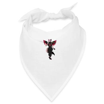 Butterfly mit Baseballschläger - Bandana - Weiß - Vorne