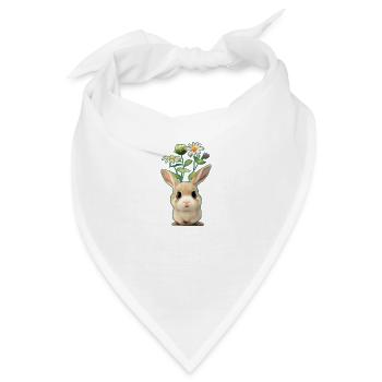 kleiner hase 1 - Bandana - Weiß - Vorne